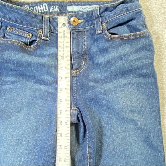 DKNY Soho Jean's Women's Sz 6 Blue Mid Rise Bootcut Boho Western Stretch Denim - Picture 14 of 15